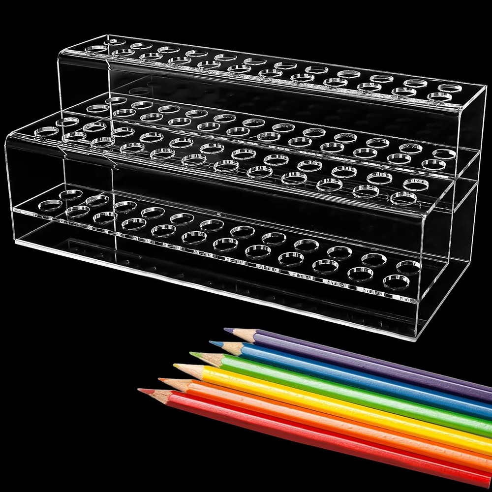 Transparent Acrylic Pen Holder - Desk Setup Home Office 评论和价格
