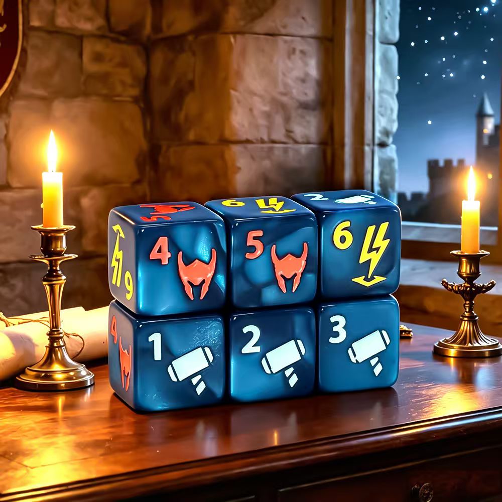 6 Blue-Green Hero Dice Set-6-S - Desk Setup Game 评论和价格
