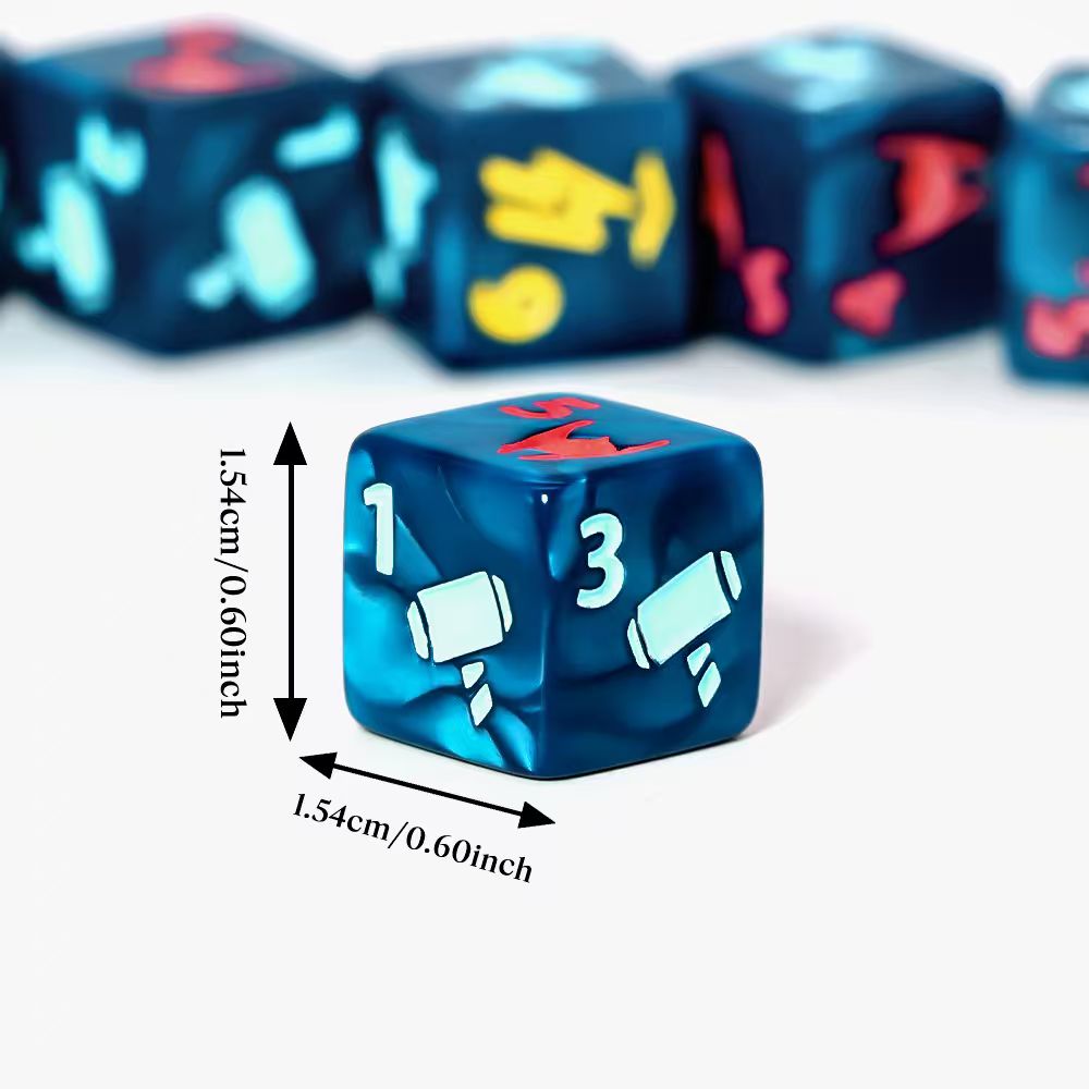 6 Blue-Green Hero Dice Set-6-S - Desk Setup Game 评论和价格