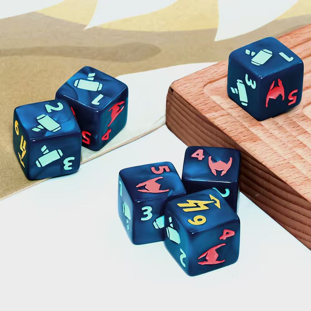 6 Blue-Green Hero Dice Set-6-S - Desk Setup Game 评论和价格
