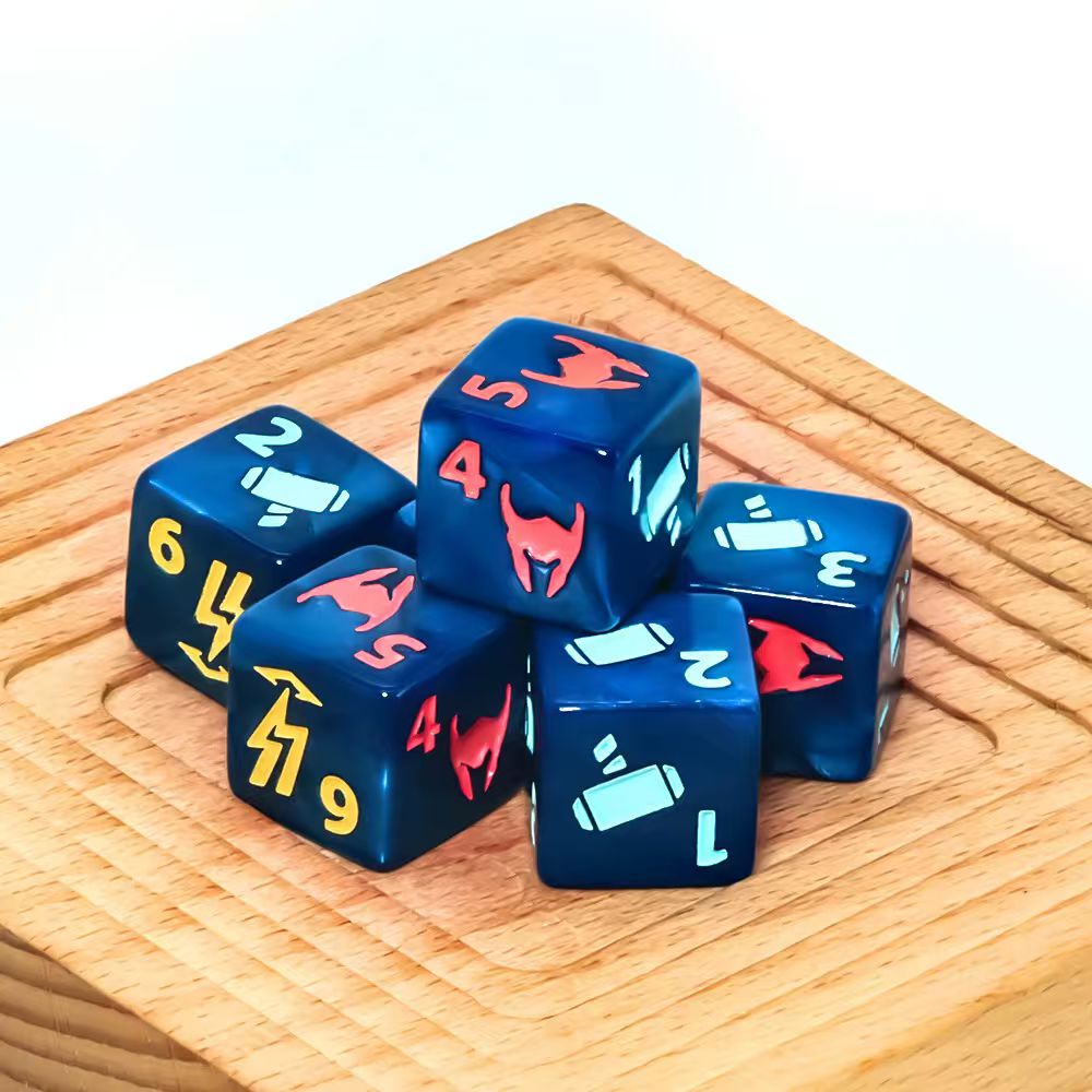 6 Blue-Green Hero Dice Set-6-S - Desk Setup Game 评论和价格