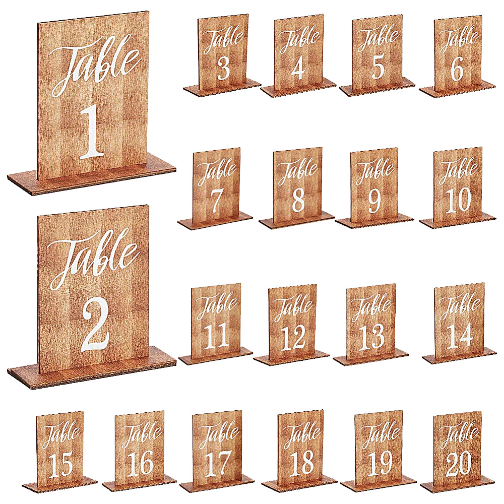 20pcs Elegant Flat Printed Woo - Desk Setup Design 评论和价格