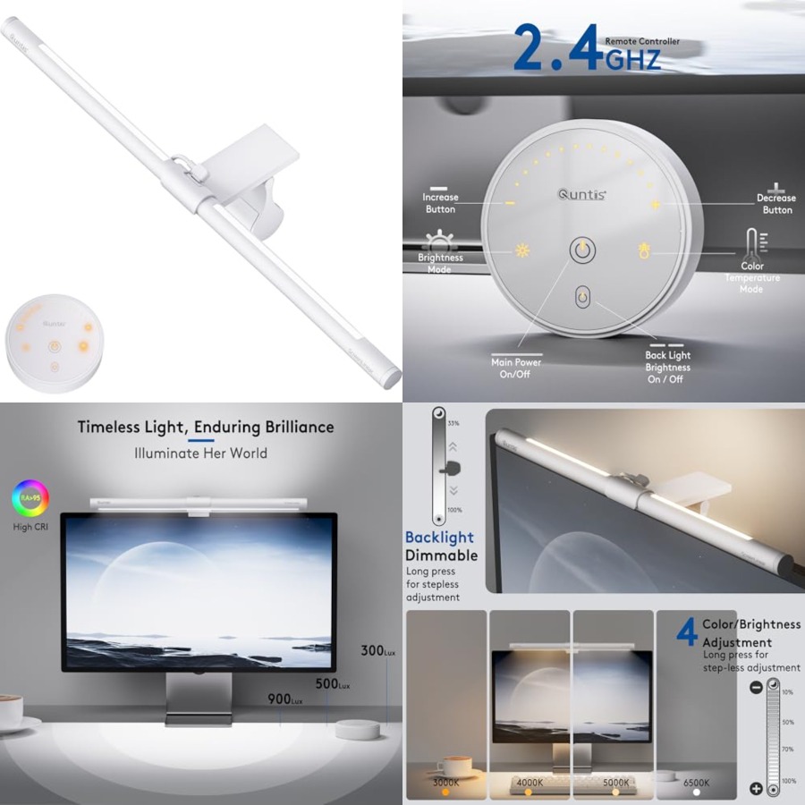 Monitor Light Bar with Remote, - Desk Setup Home Office 评论和价格