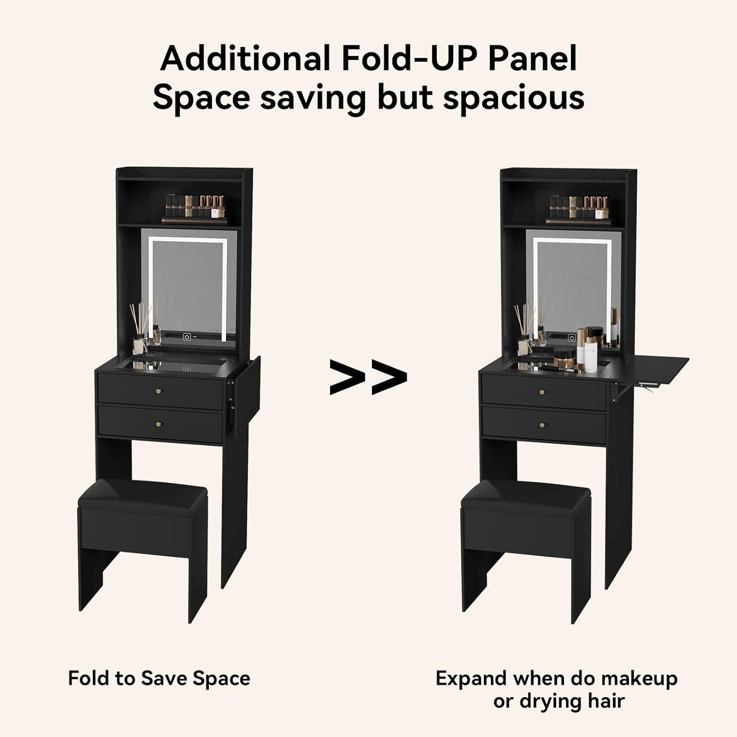 Mini Black Vanity Desk Set for - Desk Vanity Setup 评论和价格