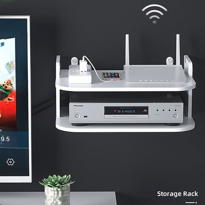 Wall-Mounted Router Cable Orga - Desk Setup With Tv 评论和价格