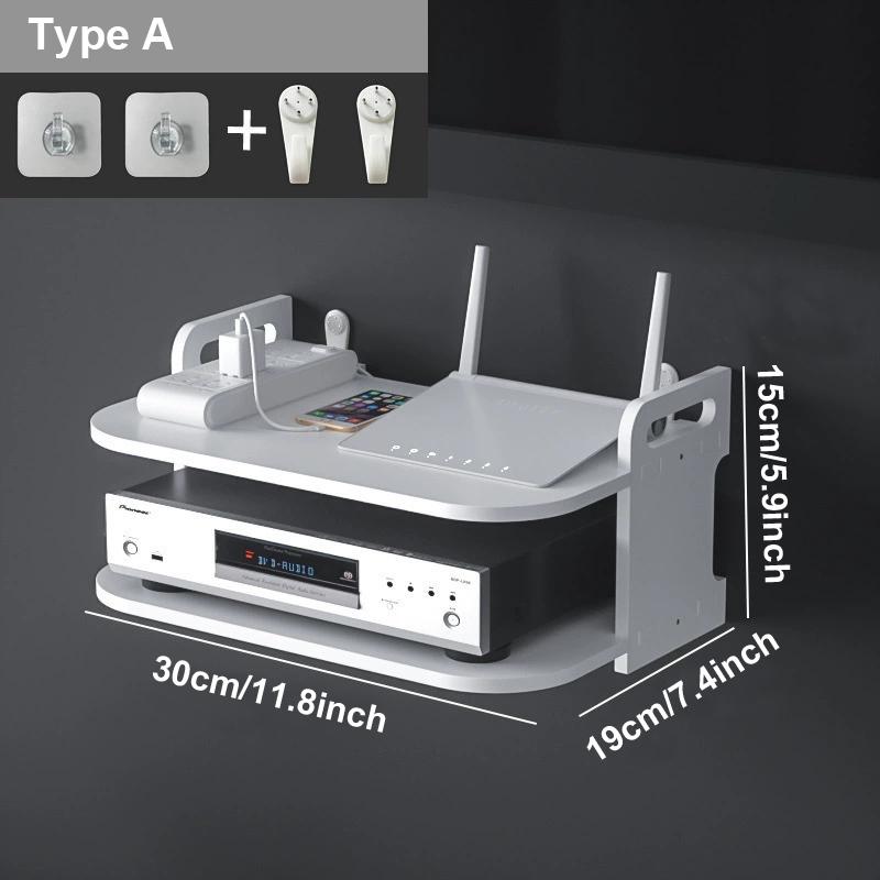 Wall-Mounted Router Cable Orga - Desk Setup With Tv 评论和价格