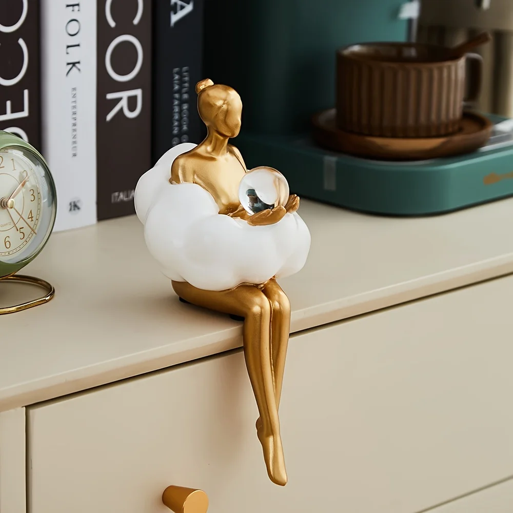 Cloud Girl Sculpture Abstract  - Desk Setup Design 评论和价格