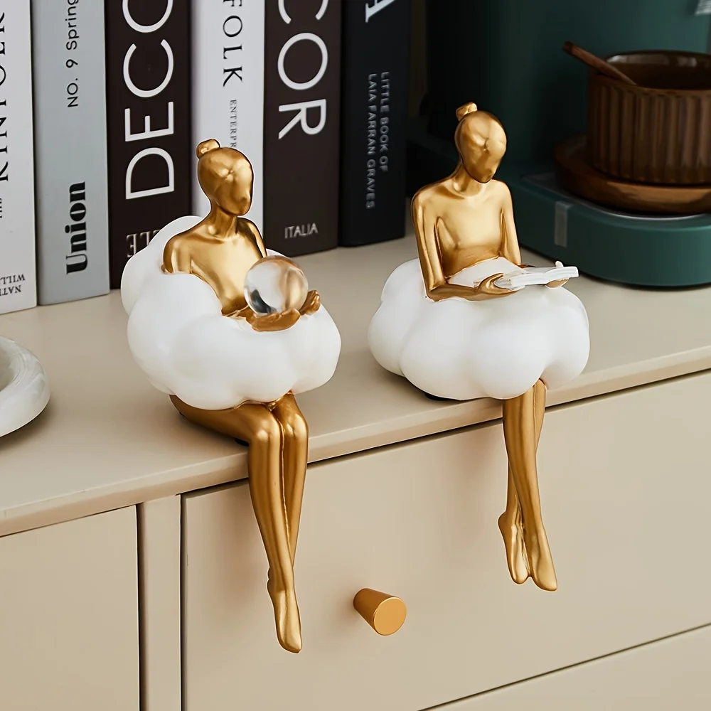 Cloud Girl Sculpture Abstract  - Desk Setup Design 评论和价格