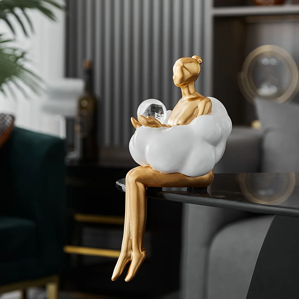 Cloud Girl Sculpture Abstract  - Desk Setup Design 评论和价格