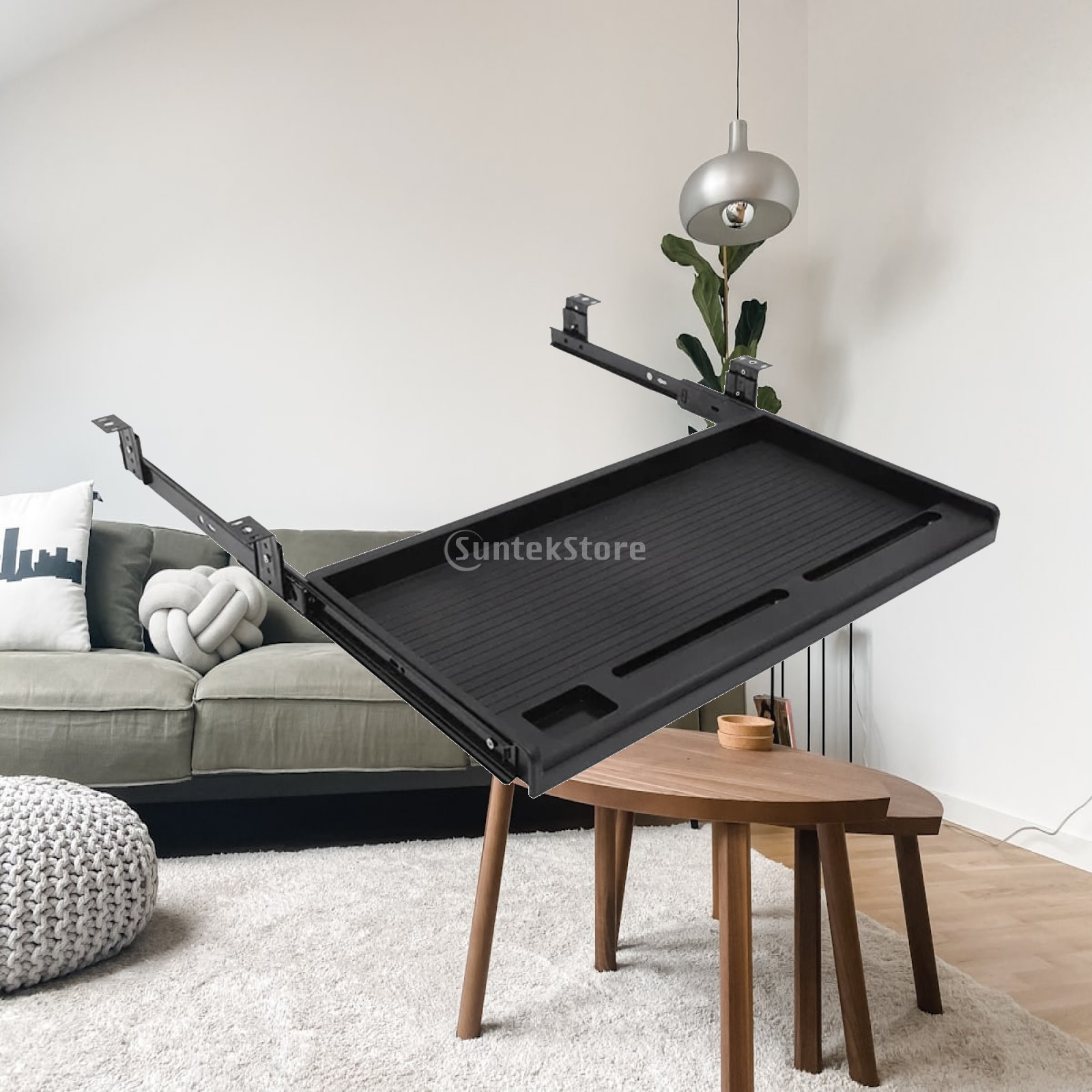 Slide Out Keyboard Tray Under  - Desk Setup With Keyboard Tray 评论和价格