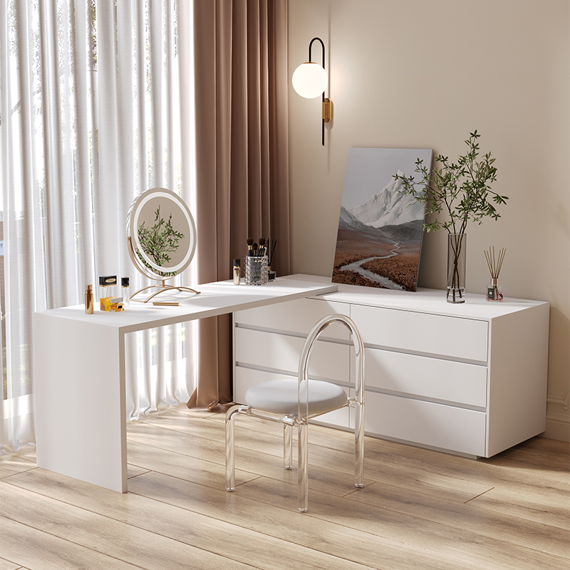 Multi-purpose Flat L Shape Hom - Desk Vanity Setup 评论和价格
