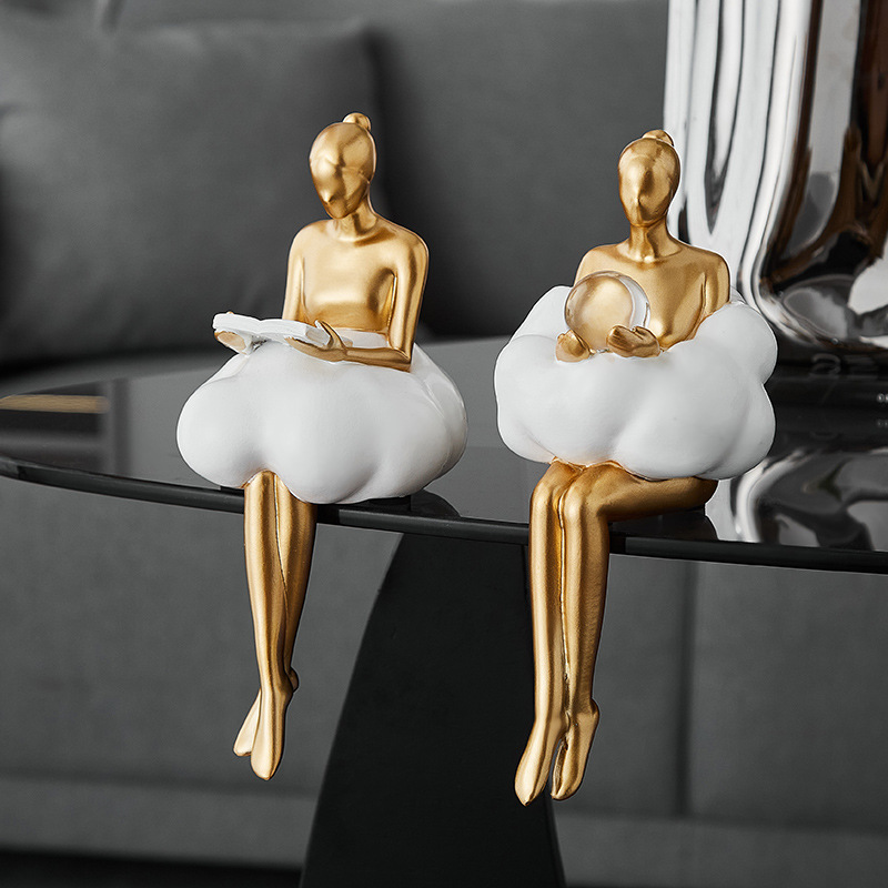 Ballet Girl Cloud Abstract Art - Desk Setup Design 评论和价格