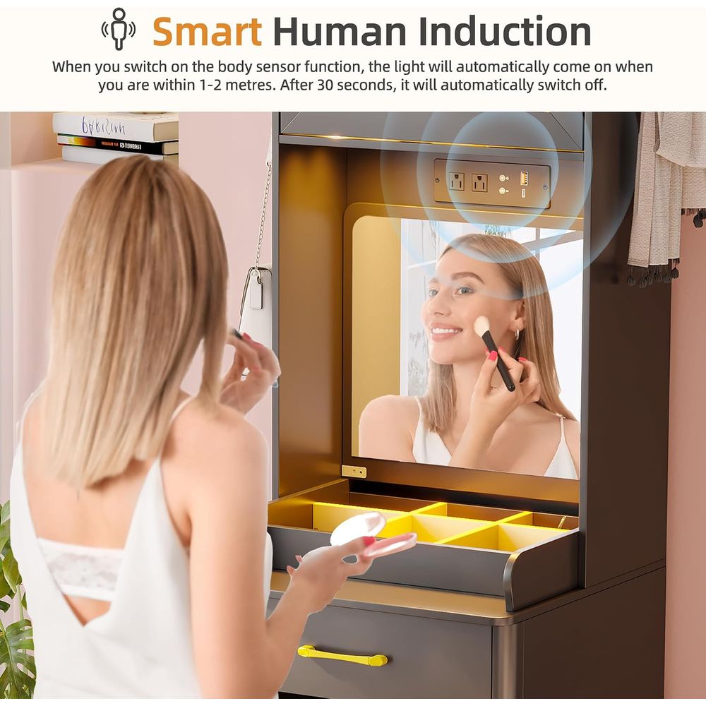Human Sensor LED Vanity Desk w - Desk Vanity Setup 评论和价格