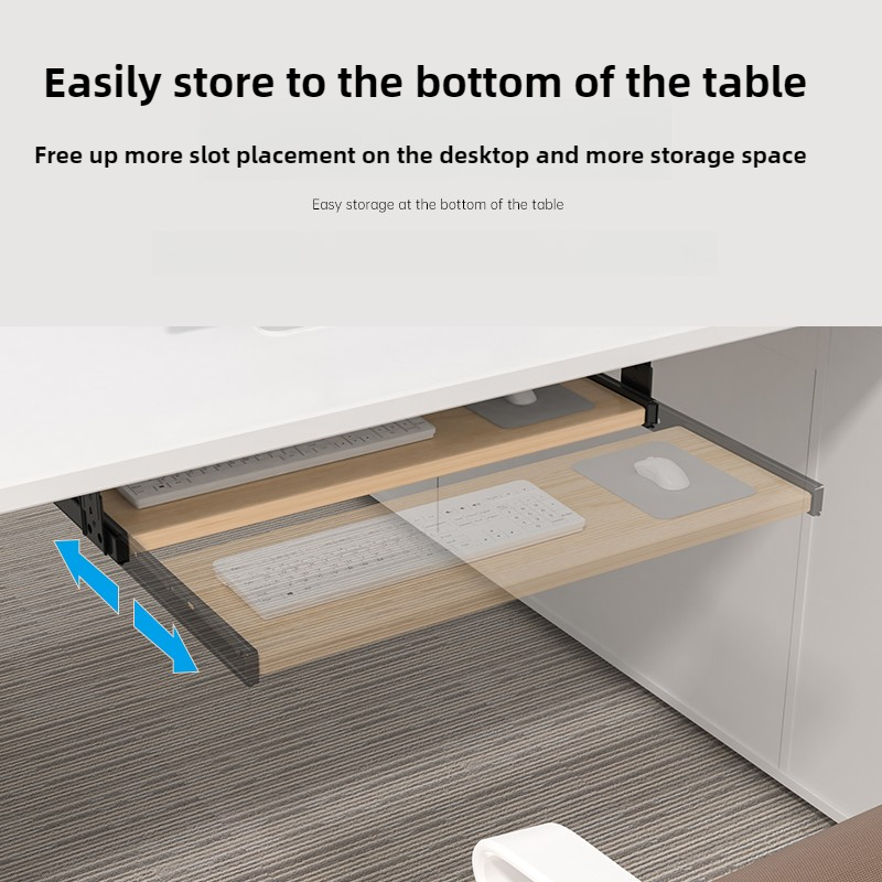 Wood Keyboard Tray Under Desk  - Desk Setup With Keyboard Tray 评论和价格