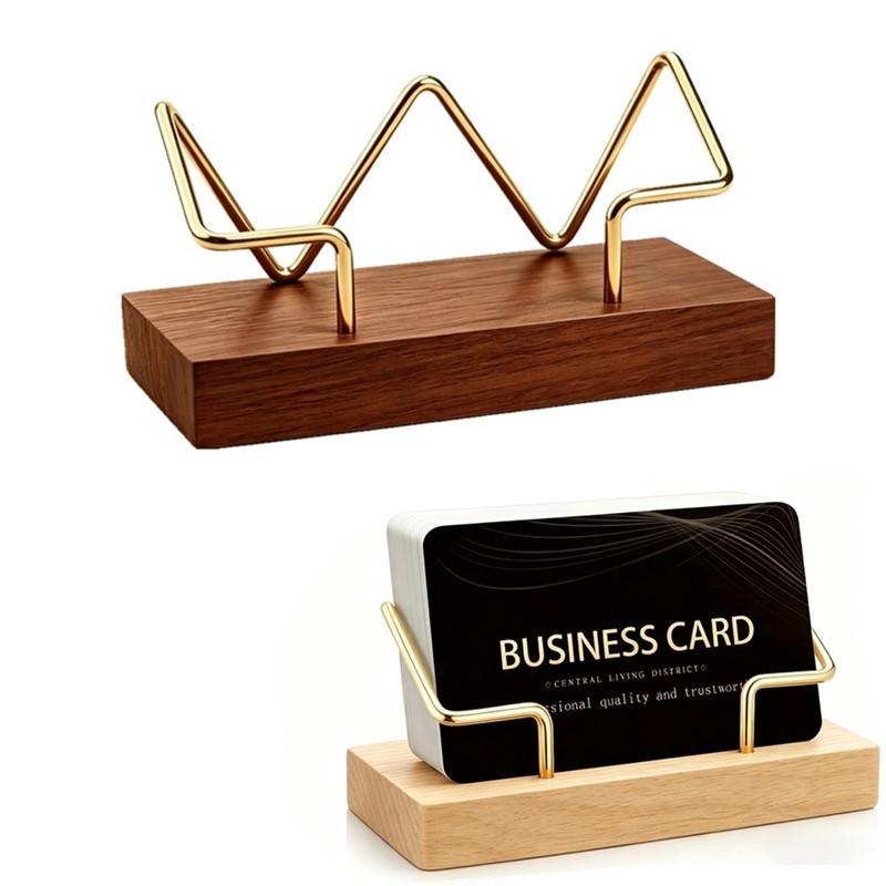 【A8】Wooden Business Card Holde - Desk Setup Home Office 评论和价格