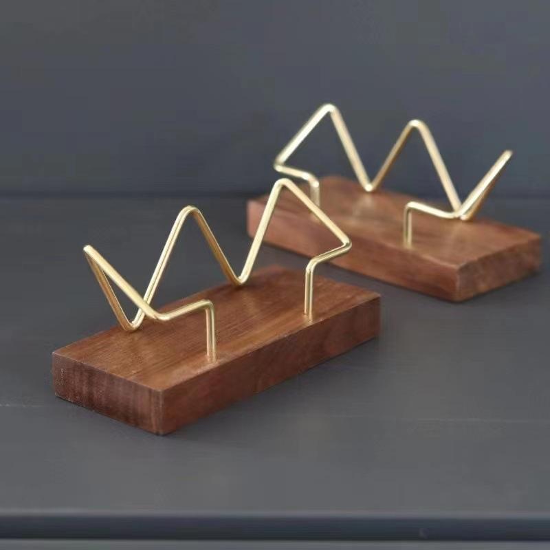【A8】Wooden Business Card Holde - Desk Setup Home Office 评论和价格
