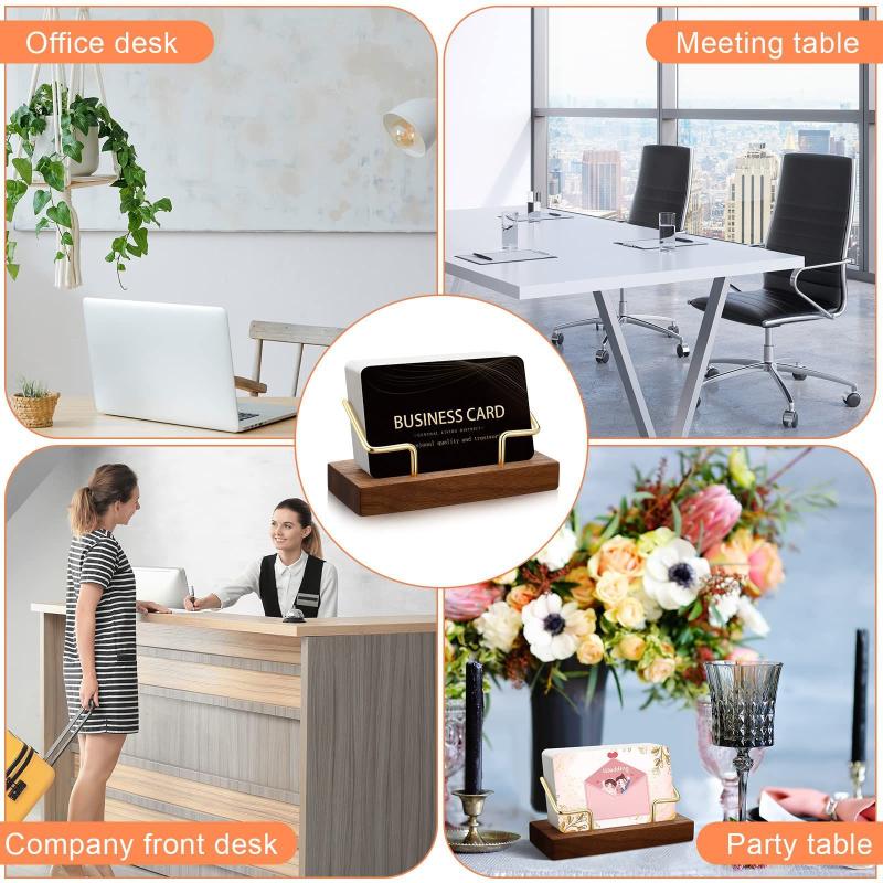 【A8】Wooden Business Card Holde - Desk Setup Home Office 评论和价格