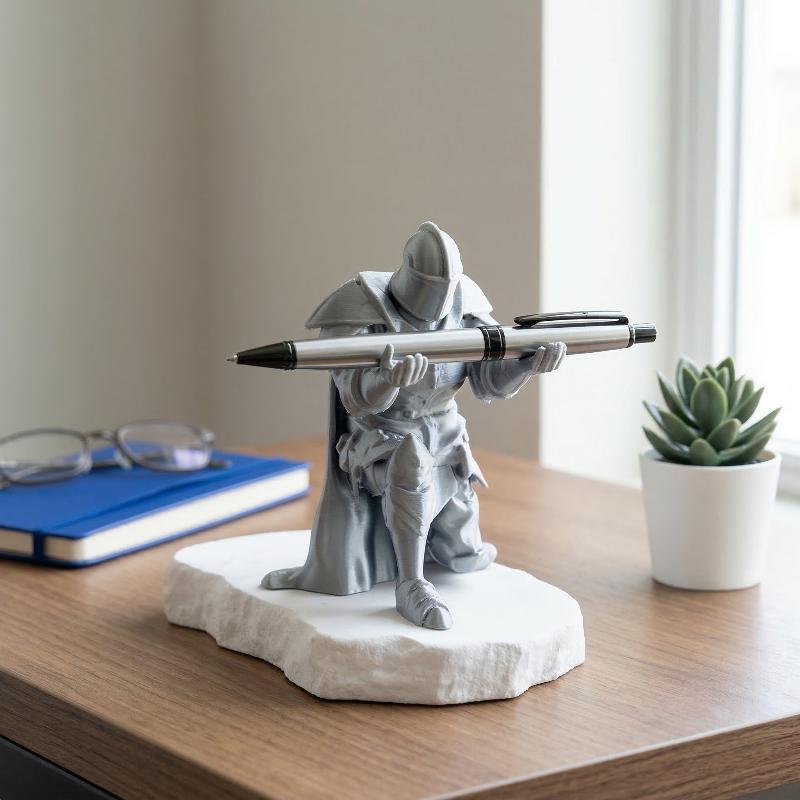 Knight Pen Holder Resin Mediev - Desk Setup Home Office 评论和价格
