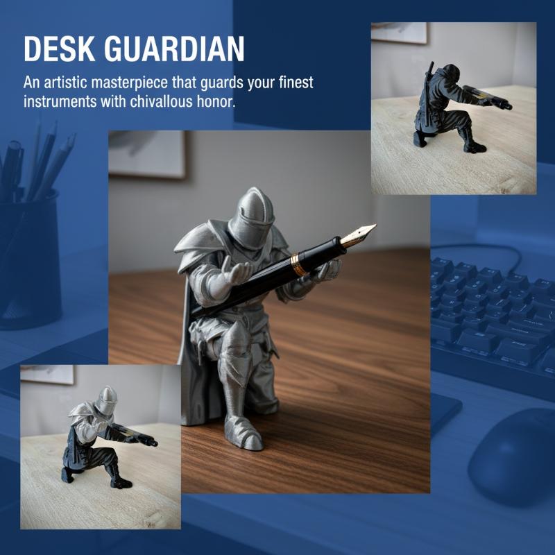 Knight Pen Holder Resin Mediev - Desk Setup Home Office 评论和价格