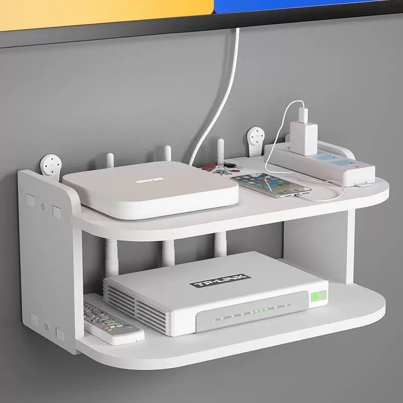 Wall-Mounted Router & Cable Or - Desk Setup With Tv 评论和价格