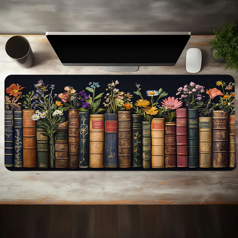 Large Gaming Mouse Pad Vintage - Desk Setup Books 评论和价格
