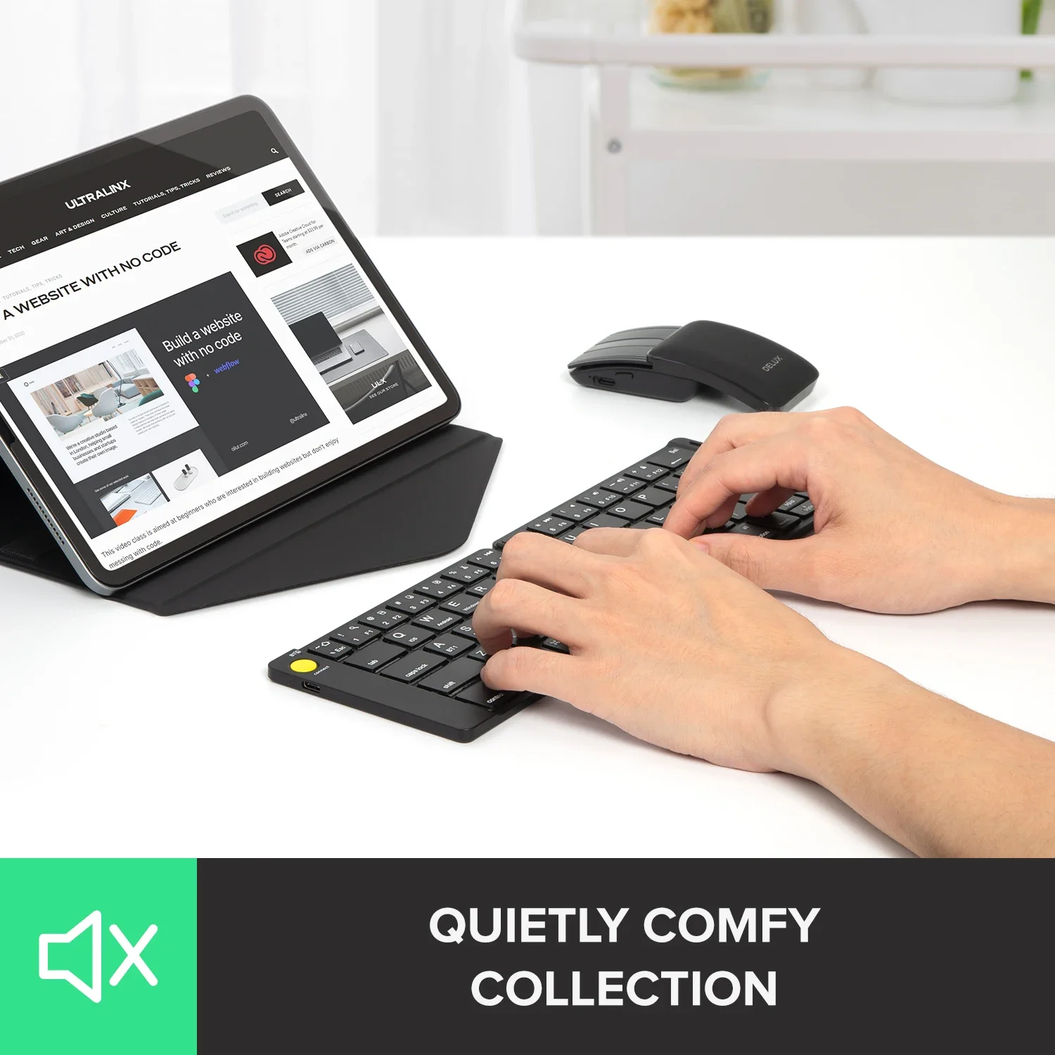 Delux Folding Keyboard Mouse S - Desk Setup Keyboard 评论和价格